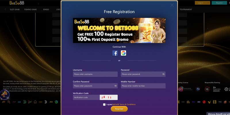 Guide to register a Betso88 account