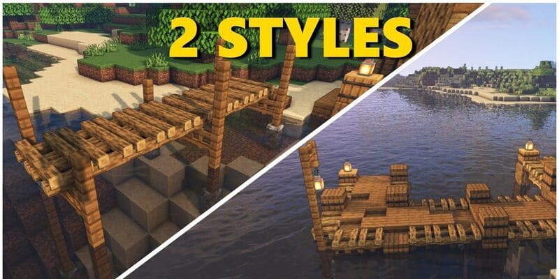 Designing and building fishing dock minecraft