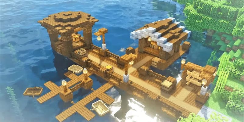 Introduction to fishing docks in Minecraft