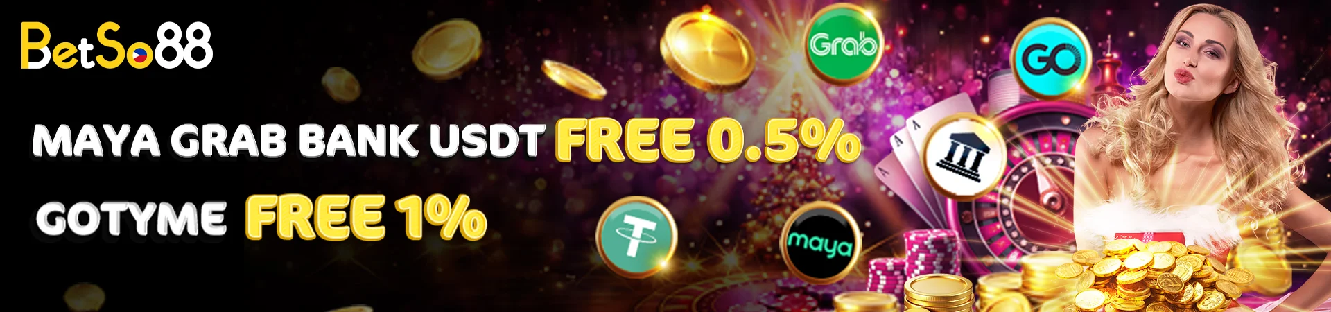 MAYA GRAB BANK USDT FREE 0.5% - GOTYME FREE 1%